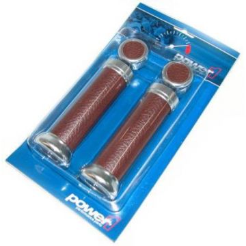 Handvatset Retro look aluminium donker Cognac