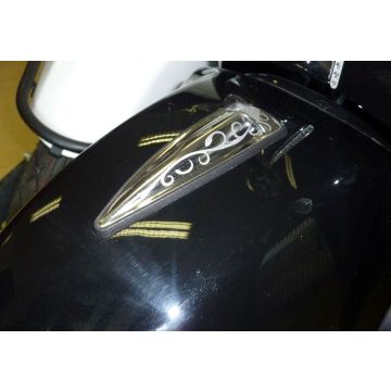 Voorspatbord sierstrip Kymco New Sento RVS universeel