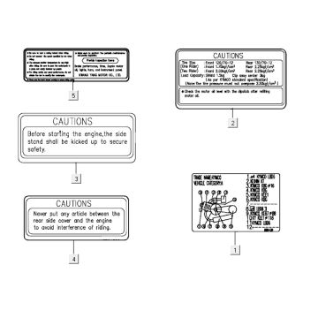 Emblemen - Stickers Kymco Vitality 50 4-takt AC antraciet
