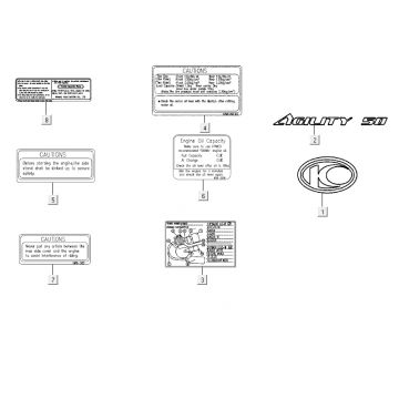 Emblemen - Stickers Kymco City 16' 4-takt zwart
