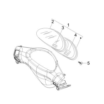 Kilometerteller - Cockpit Piaggio Fly 50 4-takt AC