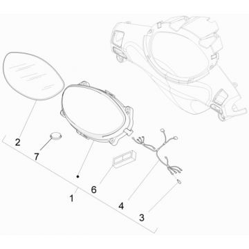 Kilometerteller - Cockpit Piaggio New Fly 4-takt 4V