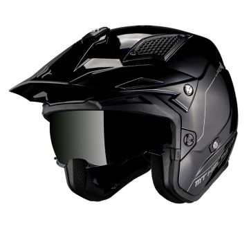 Jet- / trailhelm MT District S SV glans zwart