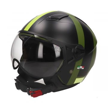 Jethelm Vito Moda mat zwart / groen