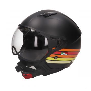 Jethelm Vito Moda retro mat zwart