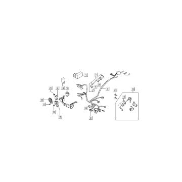 kabelboom - Contactslot Kymco Super9 50 2-takt AC 2003-2007 geel - zwart