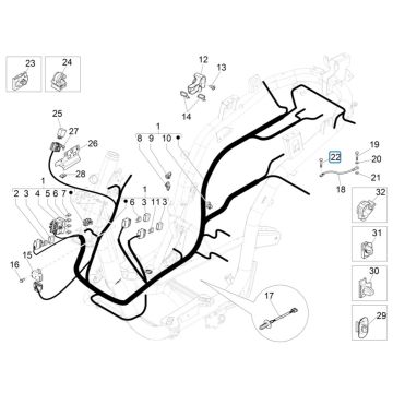 Kabelboom Piaggio Medley 125 ie ABS Euro 5 2021-2022