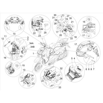 Kabelboom Piaggio Beverly 300 ie ABS Euro 4 2016-2020