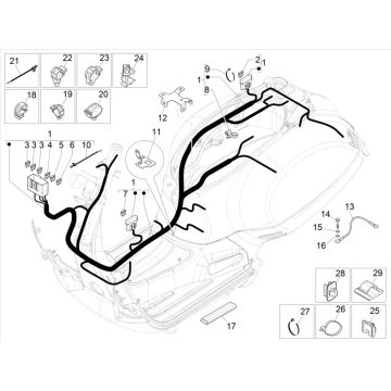 Kabelboom Vespa GTS 300 HPE 4V ie ABS Euro 4 2019