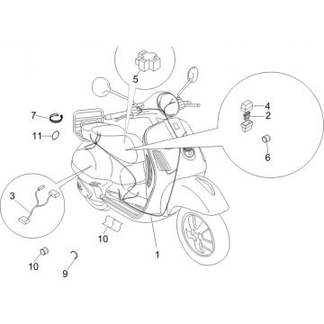 Kabelboom Vespa LXV 4-takt 2V 25km/u