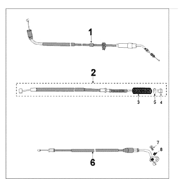 Kabels Peugeot Tweet 50 4-takt AC 2010-2017 wit