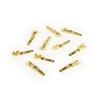 Kabelschoen platte stekker 2,8 mm diameter = 0,5-1,0 vierkante mm DIN 46244 10 stuks.