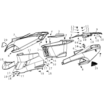 Helmbak - Kappen - Beplating achterzijde AGM FoX blauw mat