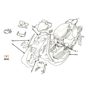 Kappen - Beplating 2 Beta Ark-k 50 2-takt LC geel 2008