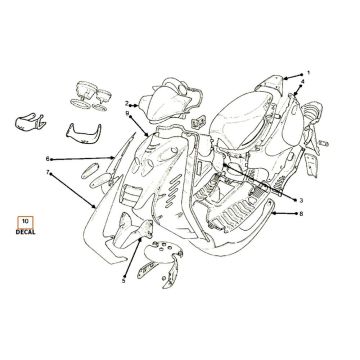 Kappen - Beplating 2 Beta Ark-Paddock 50 2-takt AC blauw 2010 25km/u