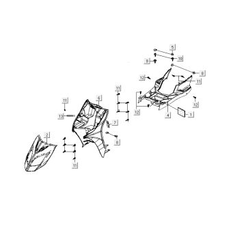 Kappen - Beplating Kymco Delivery 50 4-takt AC wit