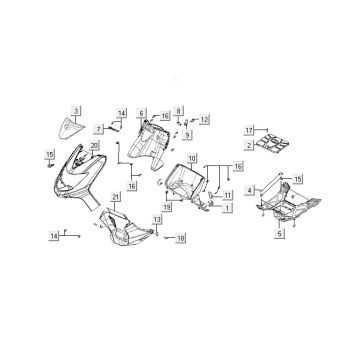 Kappen - Beplating Kymco VP50 4-takt ACtecho silver