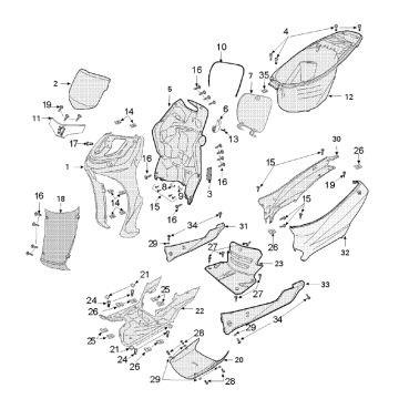 Kappen - Beplating Peugeot Tweet 50 4-takt AC Kappen - Beplating Peugeot Tweet 50 4-takt AC