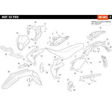 Kappen - Beplating Rieju MRT pro enduro wit 2010 2-takt