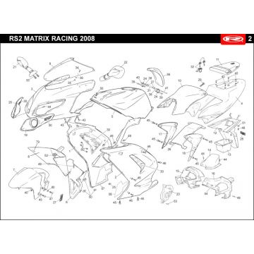 Kappen - Beplating Rieju Rs2 wit 2007 2-takt