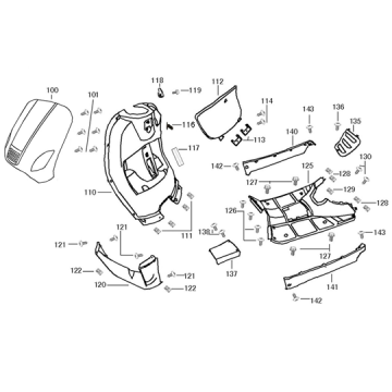 Kappen - Beplating Turbho RL 50 4-takt AC matantraciet