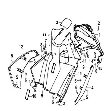 Kappen - Beplating voorzijde Generic Xor Williams 50 2-takt 2009