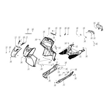 Kappen - Beplating voorzijde Kymco Agility City 16 200i