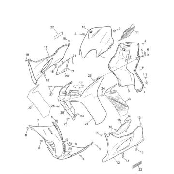 Kappen - Beplating Yamaha Jog-R 50 2-takt LC