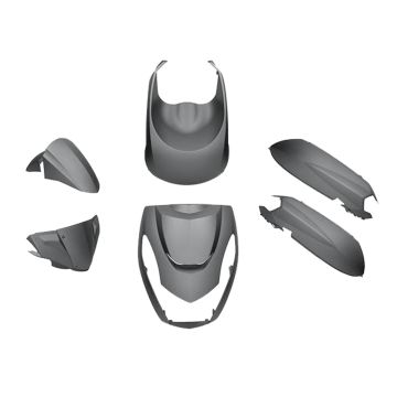 Kappenset Peugeot Kisbee 2018→ mat titanium DMP 6-delig