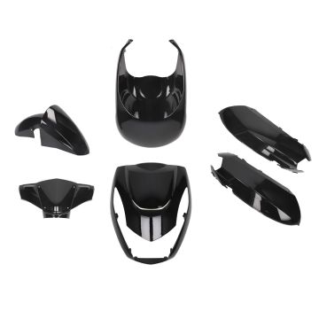Kappenset Peugeot Kisbee 2018→ glanszwart DMP 6-delig