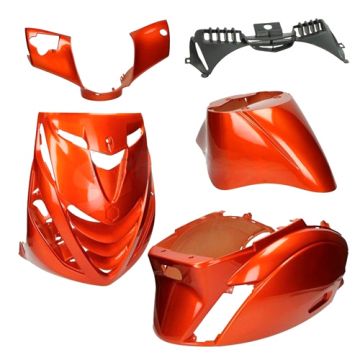 Kappenset SP look Piaggio Zip 2000→50cc 2/4-takt amber rood metallic DMP 5-delig