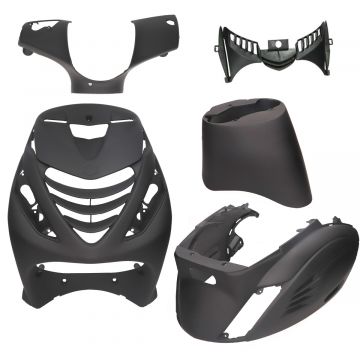 Kappenset SP look Piaggio Zip 2000→50cc 2/4-takt RS-1 matzwart DMP 5-delig