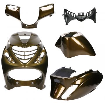 Kappenset SP look Piaggio Zip 2000→50cc 2/4-takt maronne brons DMP 5-delig