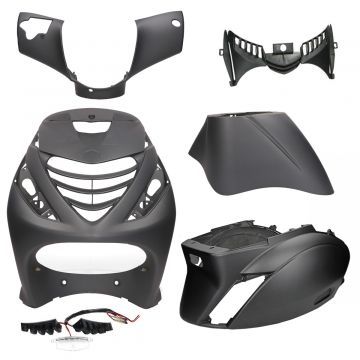 Kappenset SP look Piaggio Zip 2000→50cc 2/4-takt mat antrciet + led verlichting DMP 6-delig