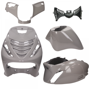Kappenset SP look Piaggio Zip 2000→50cc 2/4-takt Audi nardo grijs EVO-1 dicht DMP 5-delig