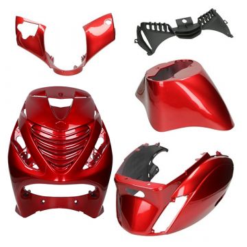 Kappenset SP look Piaggio Zip 2000→50cc 2/4-takt bordeaux rood EVO-1 dicht DMP 5-delig