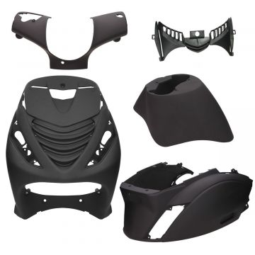 Kappenset SP look Piaggio Zip 2000→50cc 2/4-takt matzwart EVO-1 dicht DMP 5-delig