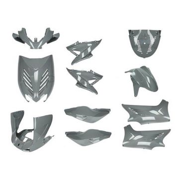 Kappenset Yamaha Aerox ←2012 (YQ50/L/2-takt)/MBK Nitro nardo grijs DMP 11-delig