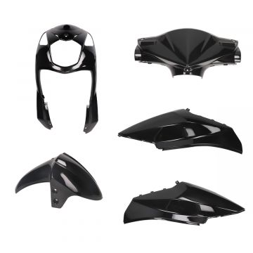 Kappenset SYM Orbit 2 / Xpro hoogglans zwart DMP 5-delig