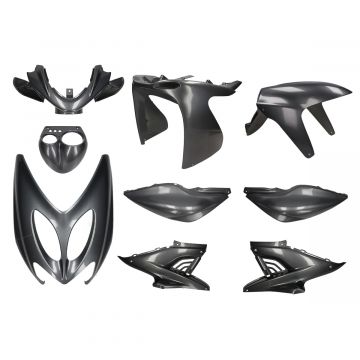 Kappenset Yamaha Aerox / MBK Nitro  <-2012 glans antraciet 9-delig