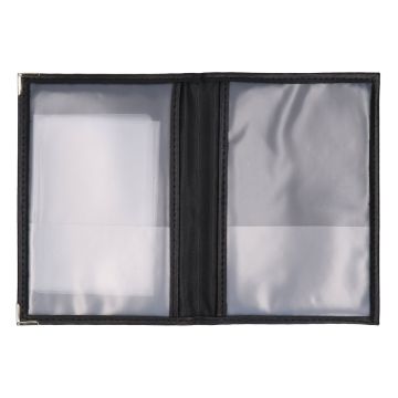 Kenteken map met 2 insteek vakken zwart