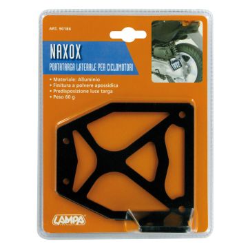 Kentekenplaat staand 110 x 116 aluminium zwart Lampa