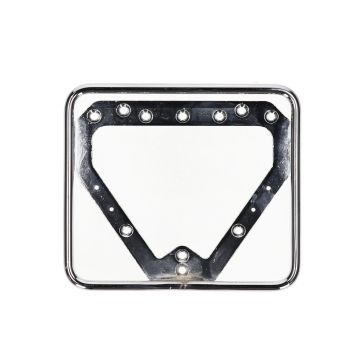 Kentekenplaat houder liggend China/Retro chroom 15cm breedte x 13cm hoogte binnenmaats made in EU