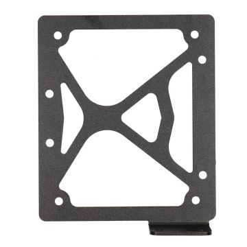 Kentekenplaat houder liggend 14,3 x 12,3cm aluminium zwart (kentekenplaat 14,5x12,5cm)