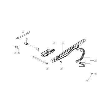 Ketting - Kettingspanner Kymco K-Pipe 50 4-takt AC glanszwart