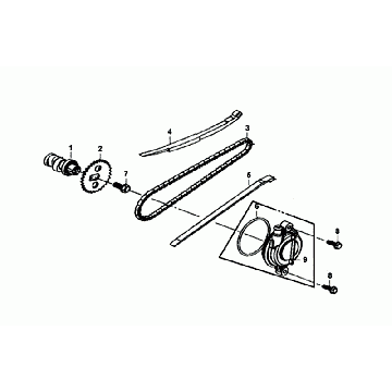 Nokkenas - Distributieketting - Kettinggeleiders Sym MIO 50i