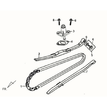 Nokkenas - Distributieketting - Kettinggeleiders Sym Fiddle White WH8018P