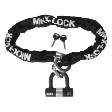 Kettingslot met beugelslot 120cm (type met ring) ART 4-sterren goedgekeurd MKX-92364b (geschikt dunne velg)