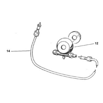 Kilometeraandrijving - Kilometertellerkabel Puch Maxi