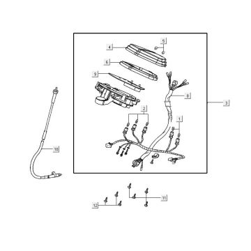 Kilometerteller - Cockpit Agility 16+ 125 Mat Metallic Silver